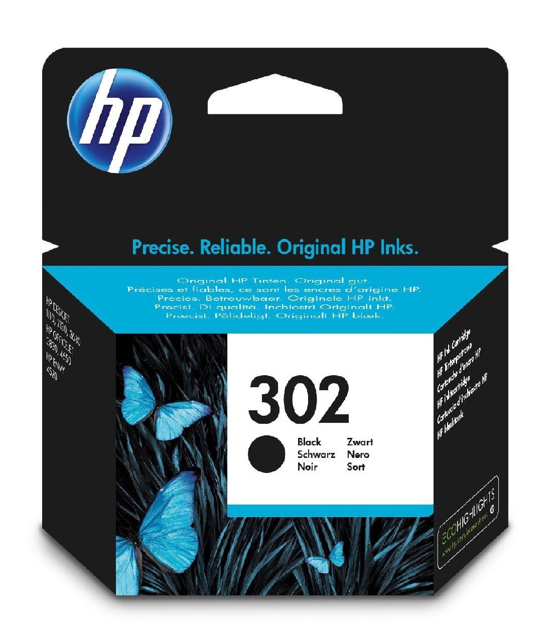 HP 302 Tinte Schwarz