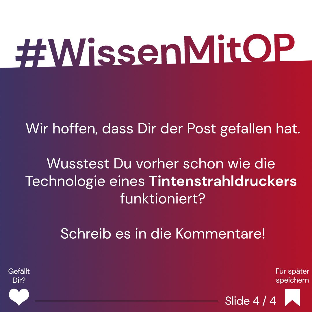 Wissen mit OP - Tintenstrahldruck