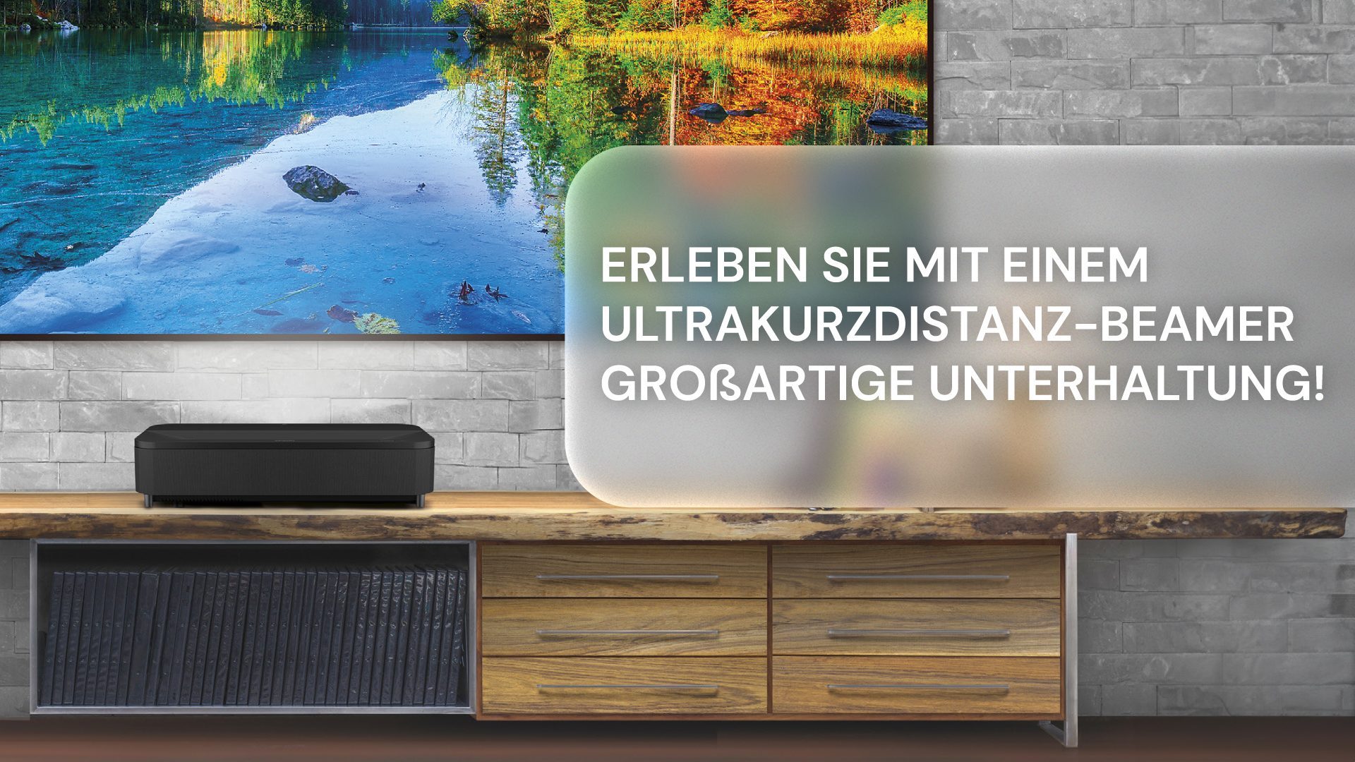 Ultrakurzdistanz-Beamer: Großartige Unterhaltung ohne sperriges TV-Gerät auf kleinem Raum