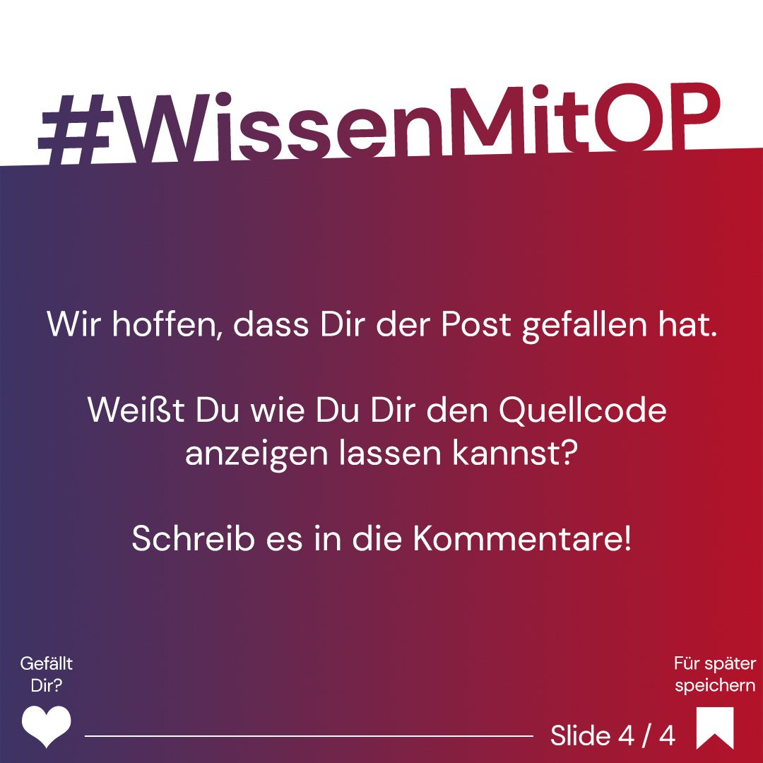 Wissen mit OP - Quellcode