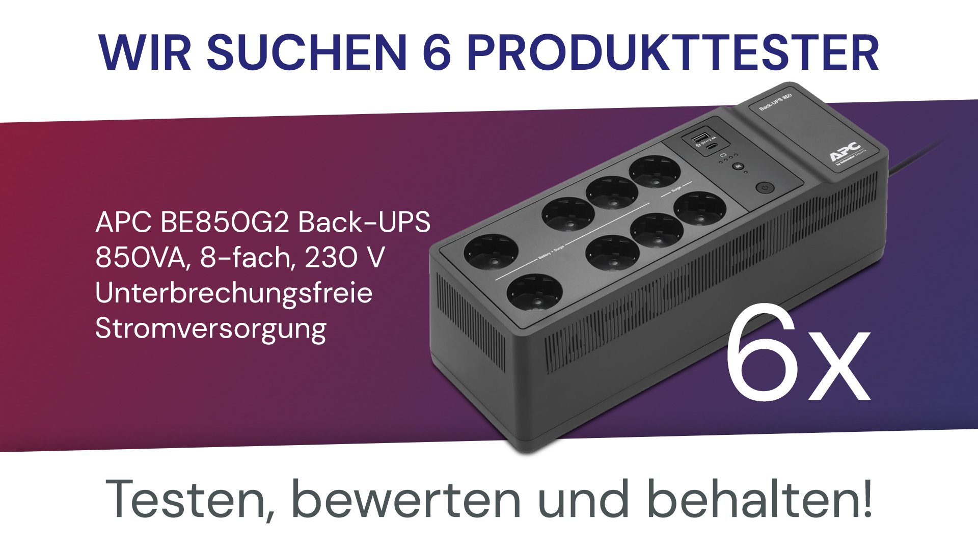 Aufgepasst: Ein Produkttest steht an