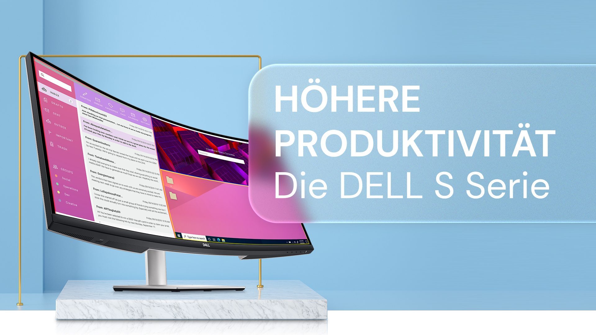 Die Dell S-Monitor-Serie bietet alles