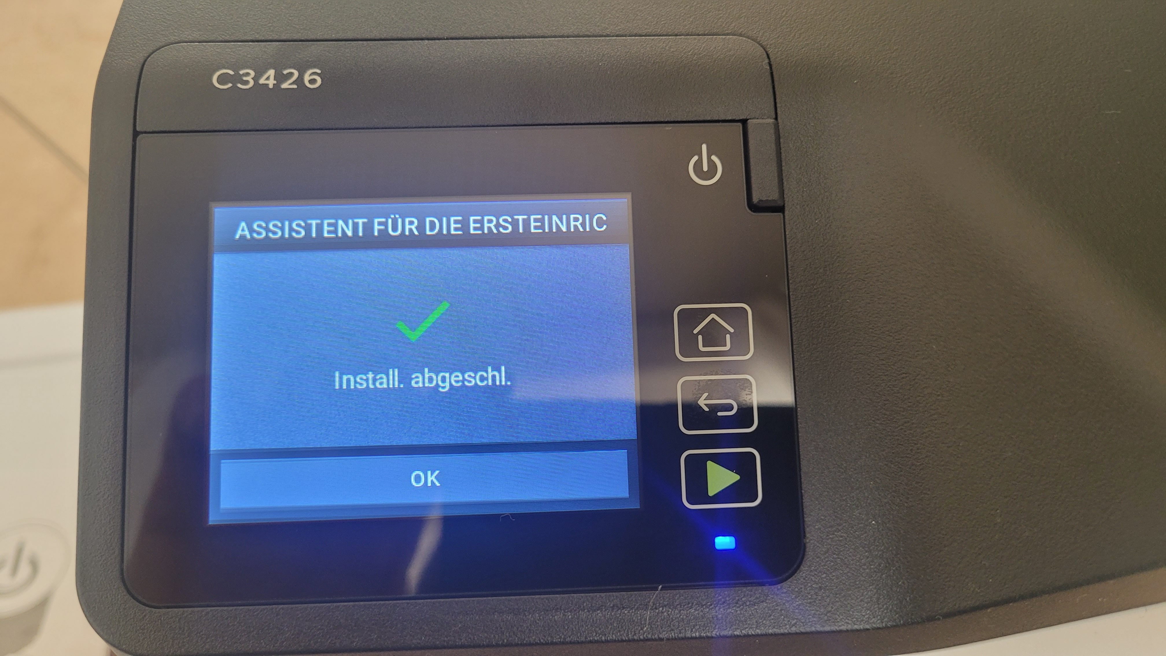 Bedienfeld am LEXMARK C3426dw