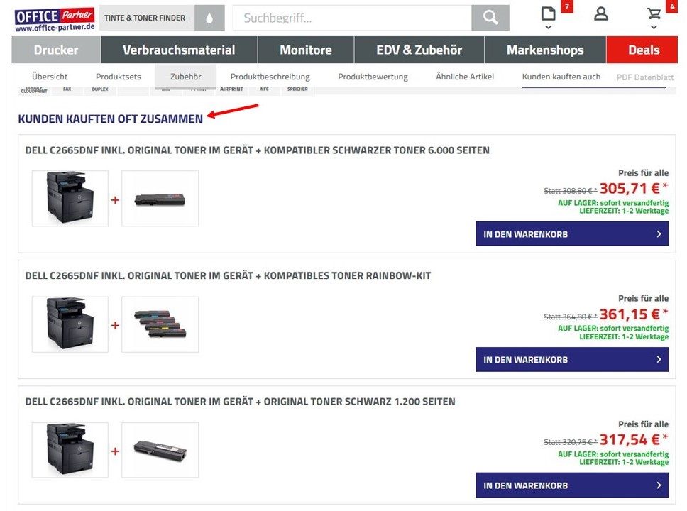 Produktsets bei OFFICE Partner_1