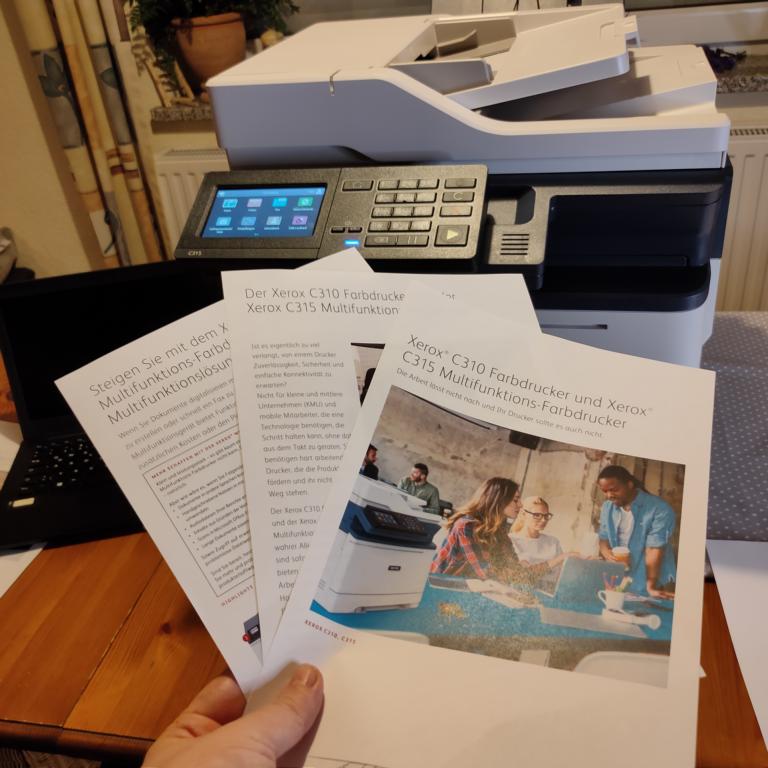 Druckqualität des Xerox C315