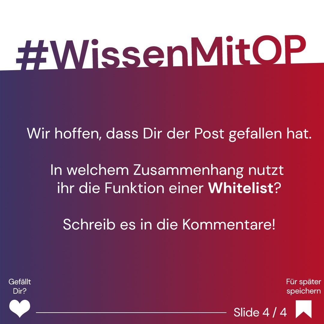 Wissen mit OP - Whitelist