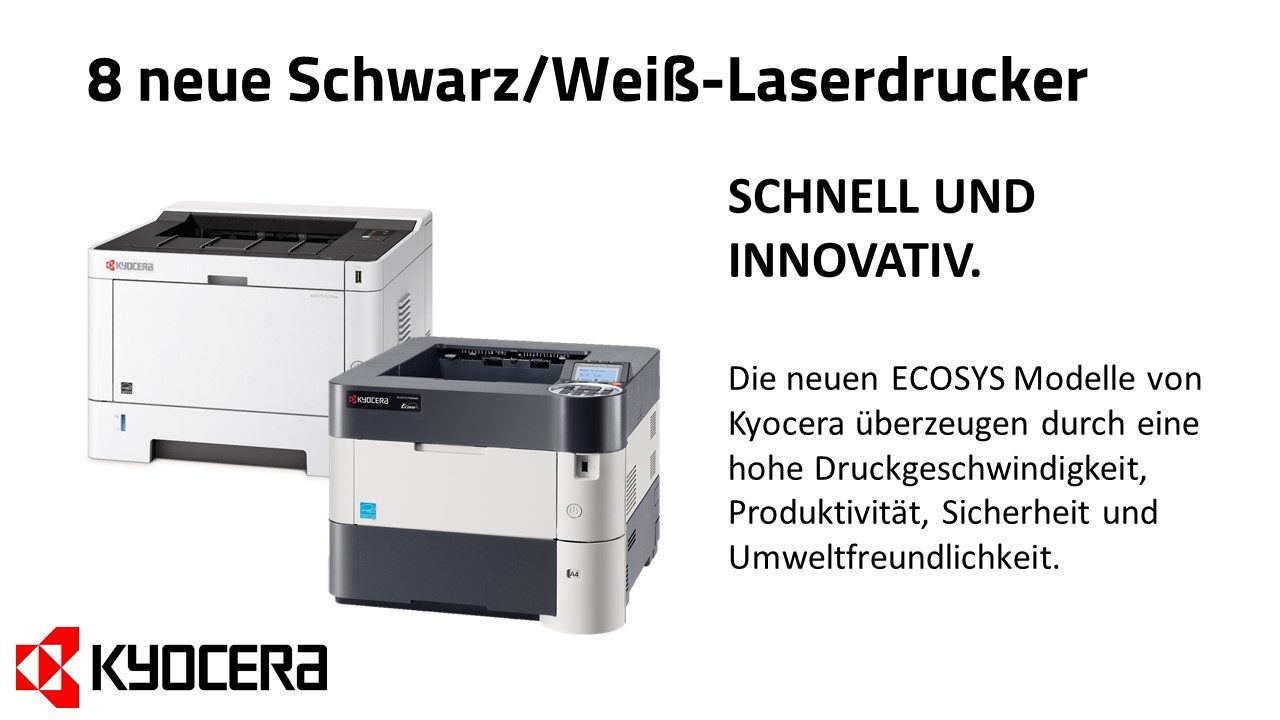 Neue Kyocera Drucker für eine verbesserte Büroproduktivität