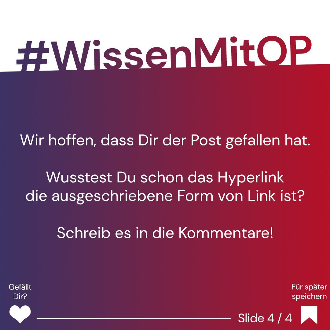 Wissen mit OP - Hyperlink 