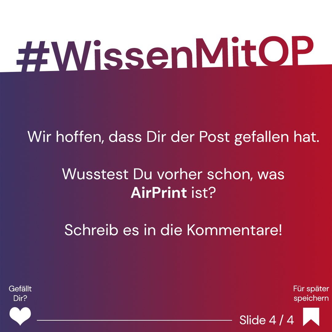 Wissen mit OP - AirPrint