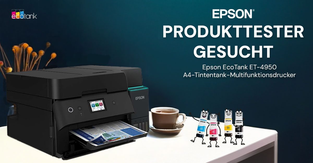 Produkttester gesucht: Epson EcoTank ET-4950 kostenlos* testen