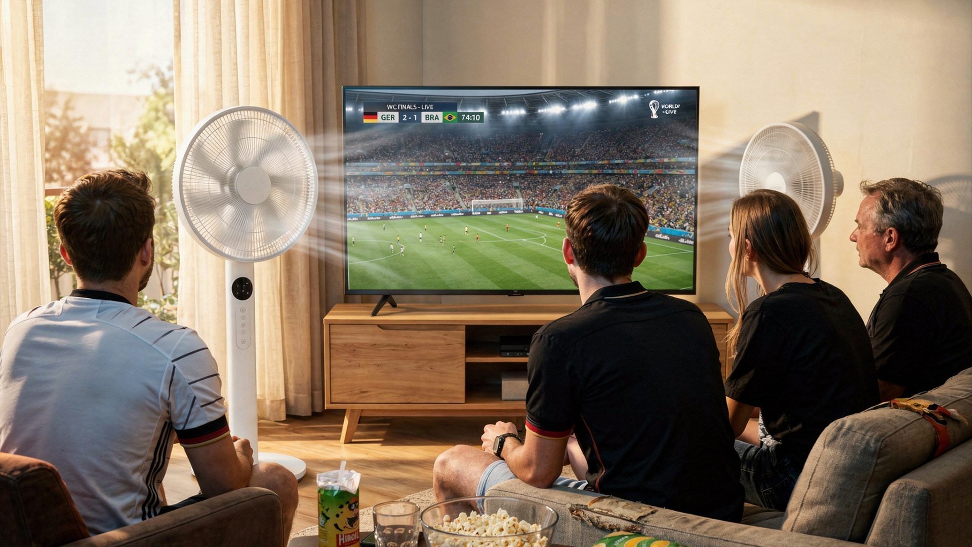Wenn es bei der WM heiß hergeht, sorgt ein guter Ventilator für einen kühlen Kopf
