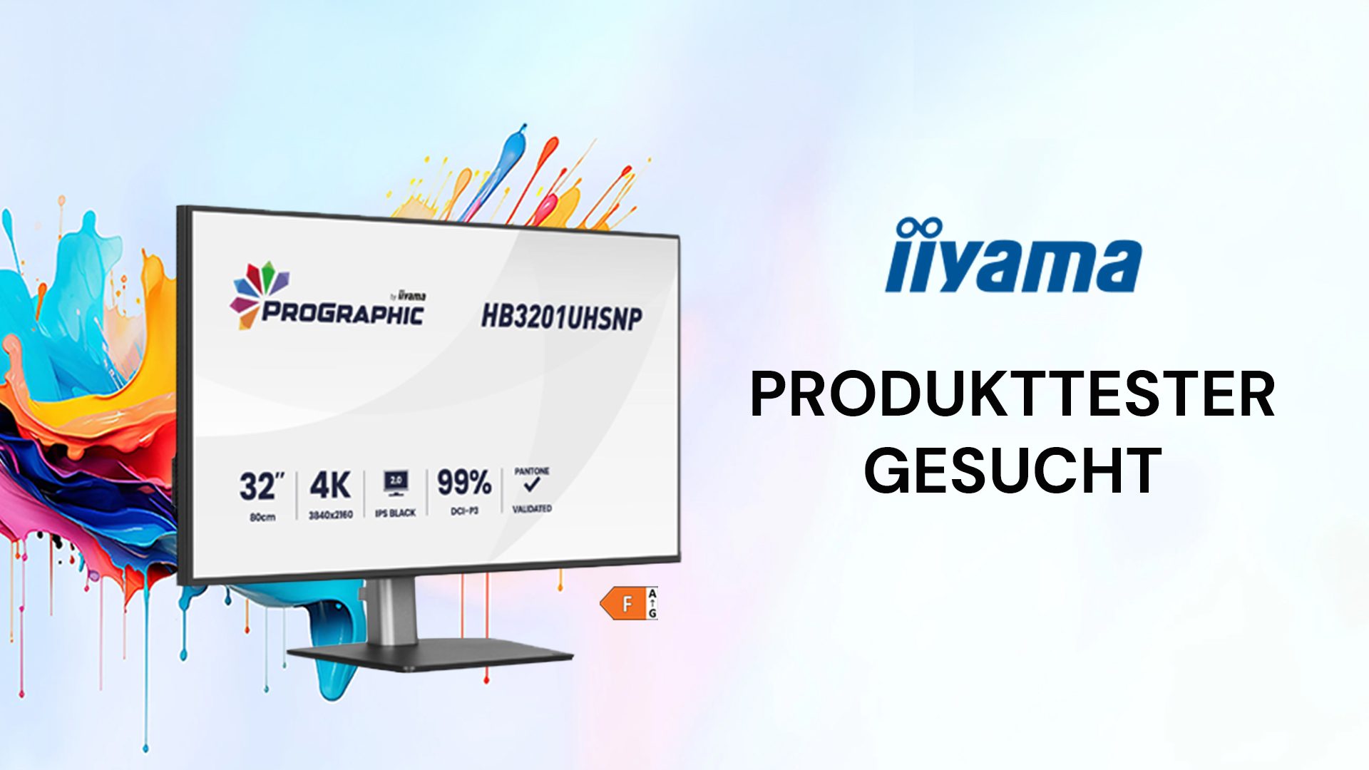 Jetzt bewerben und iiyama ProGraphic HB3201UHSNP-B1 Monitor kostenlos* testen