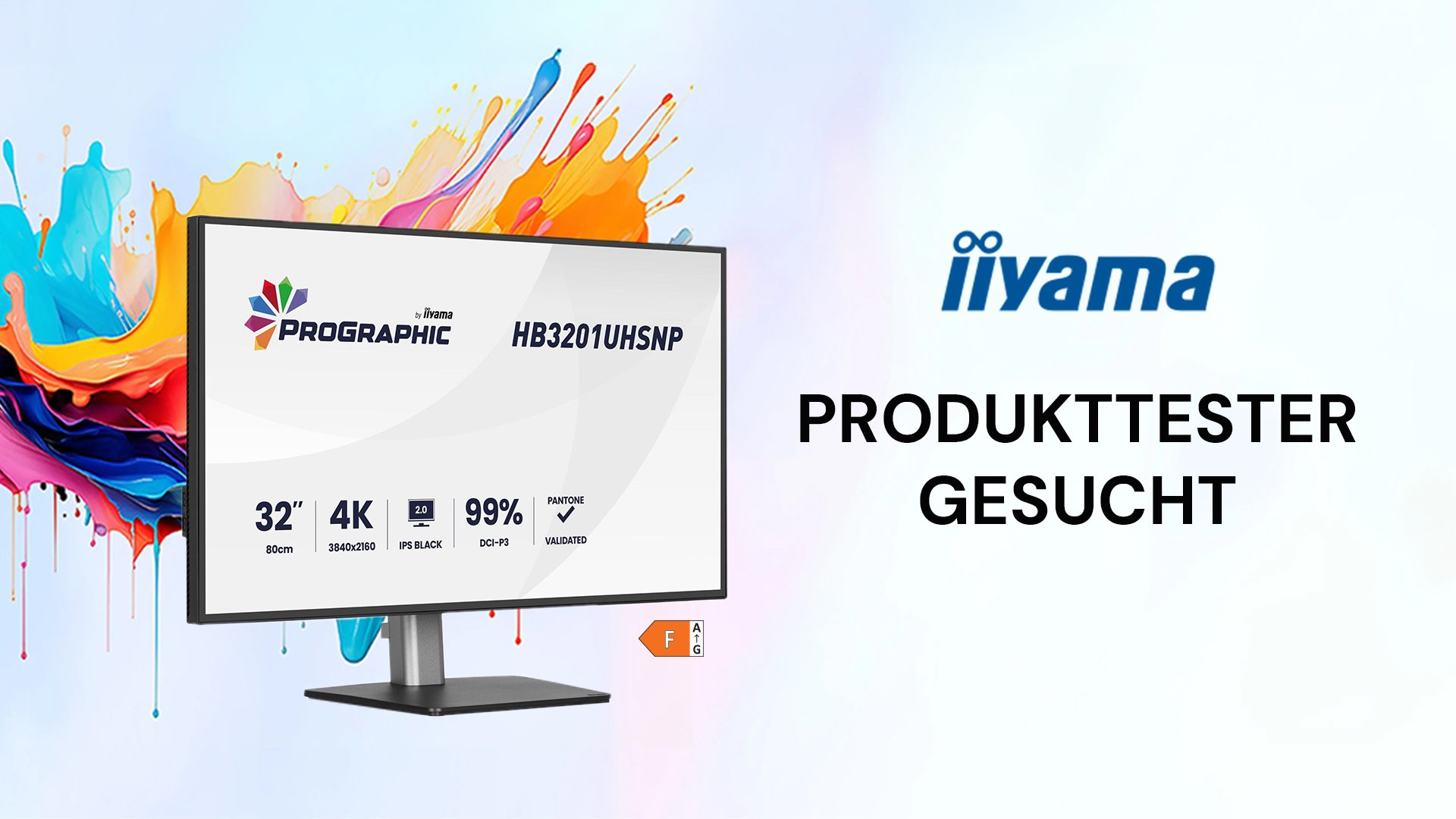 Jetzt bewerben und iiyama ProGraphic HB3201UHSNP-B1 Monitor kostenlos* testen