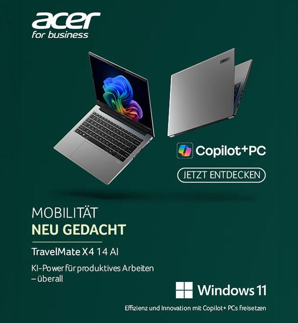 Acer Microsoft Windows 11 Pro TravelMate X4 14 AI