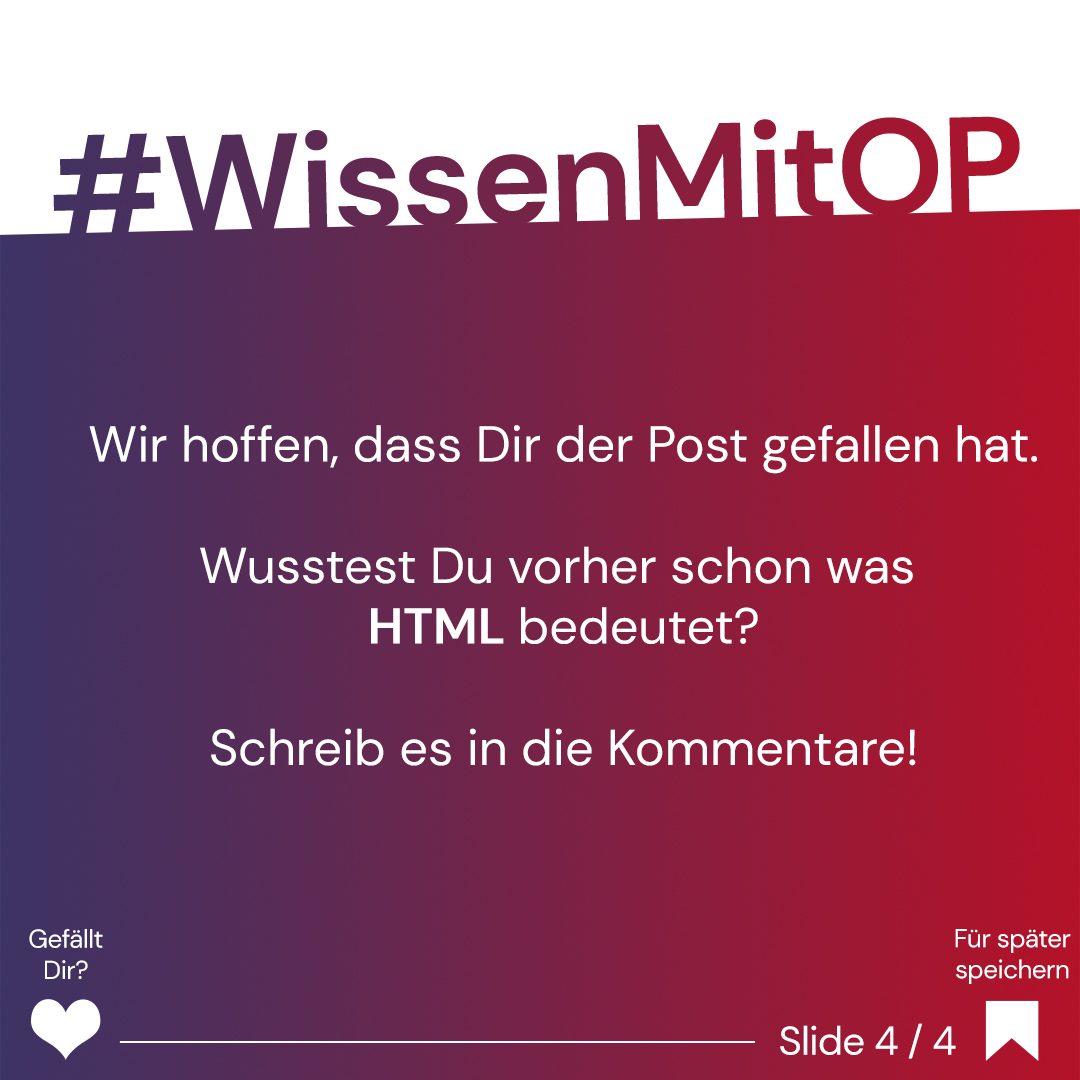 Wissen mit OP-HTML
