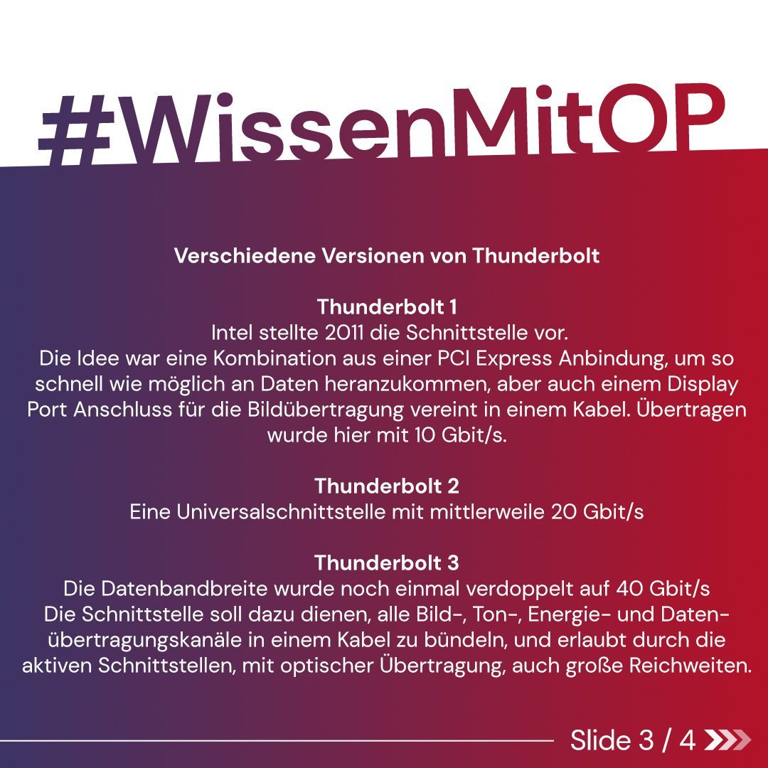 Wissen mit OP - Thunderbolt 