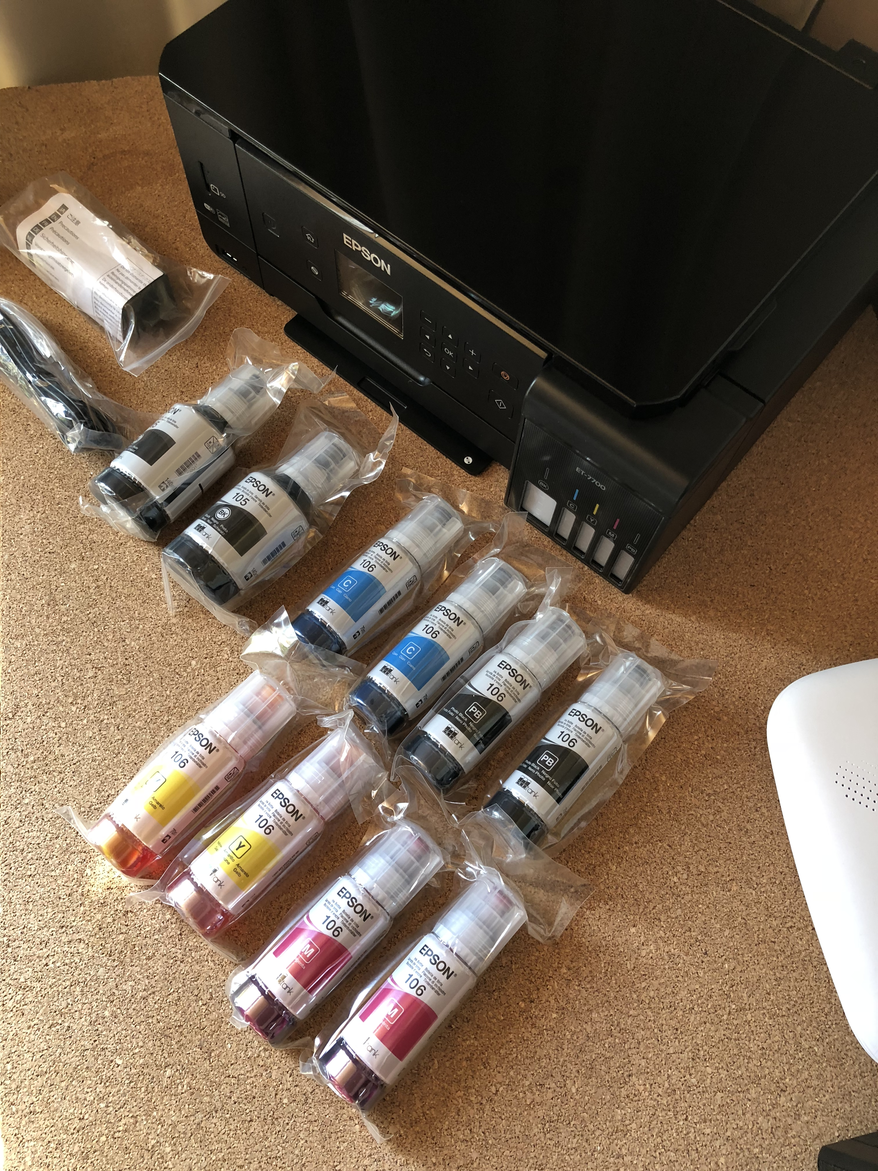 Lieferumfang des Epson EcoTank ET-7700