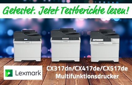 Lexmark Multifunktionsdrucker CX317dn, CX417de und CX517de Test