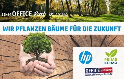 HP und Office Partner pflanzen Bäume für die Zukunft