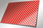 Geschenkpapier rot mit Kugeln