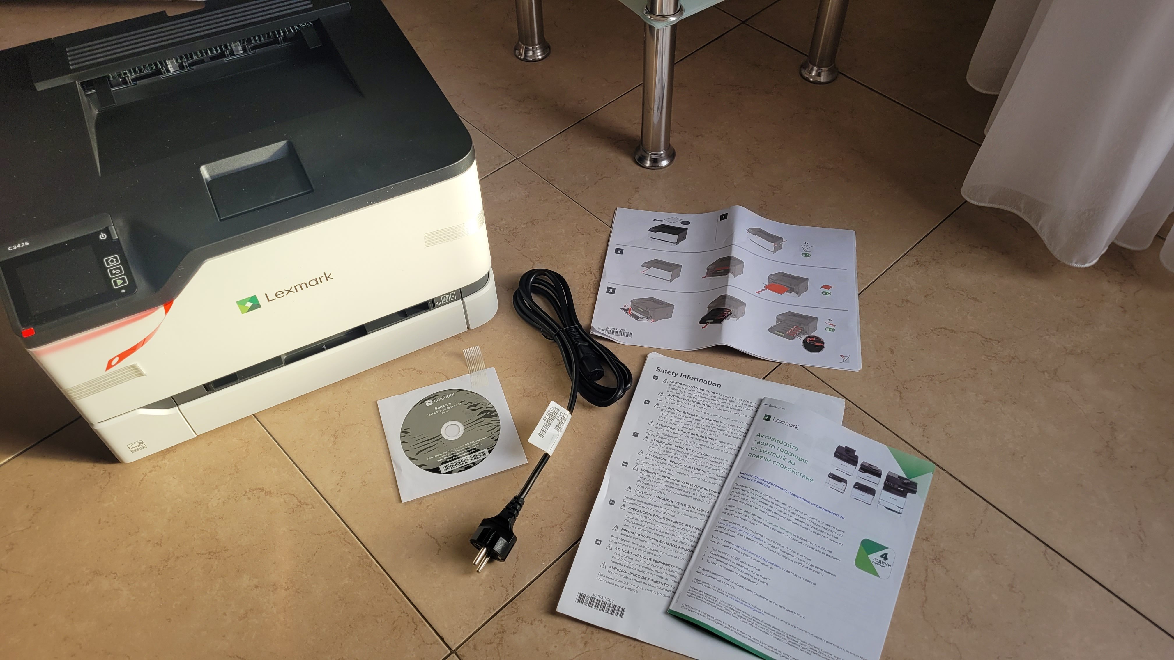 Lieferumfang des LEXMARK C3426dw 