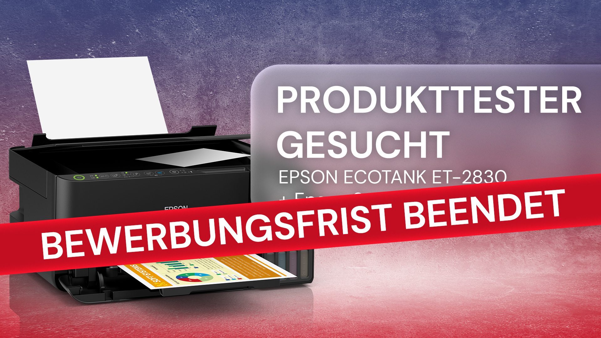 Produkttester gesucht: Epson EcoTank ET-2830