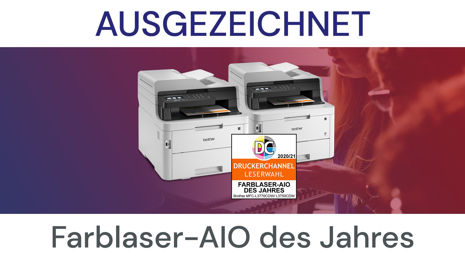 Ausgezeichnetes Farblaser-Multifunktionsgerät mit LAN/WLAN