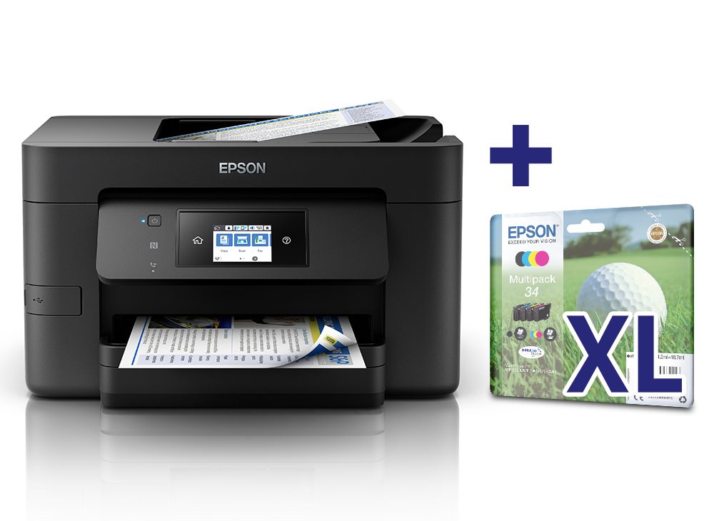 Epson WorkForce Pro WF-3720DWF + 4er XL-Pack Tinte