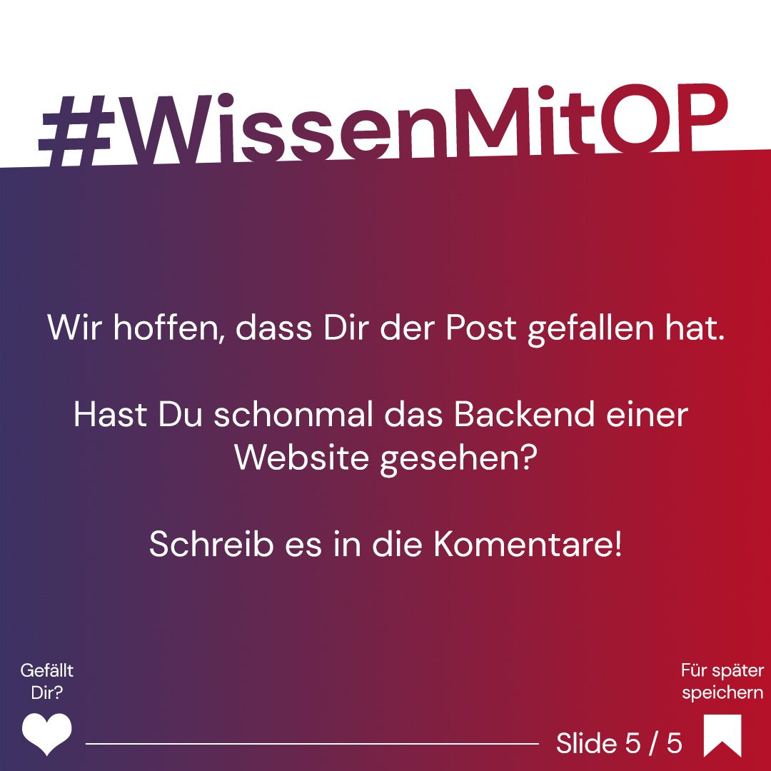 Wissen Mit OP - Front-/Back-End